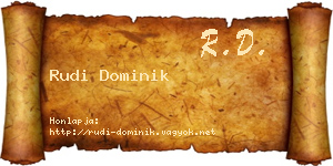 Rudi Dominik névjegykártya