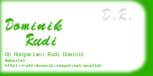 dominik rudi business card